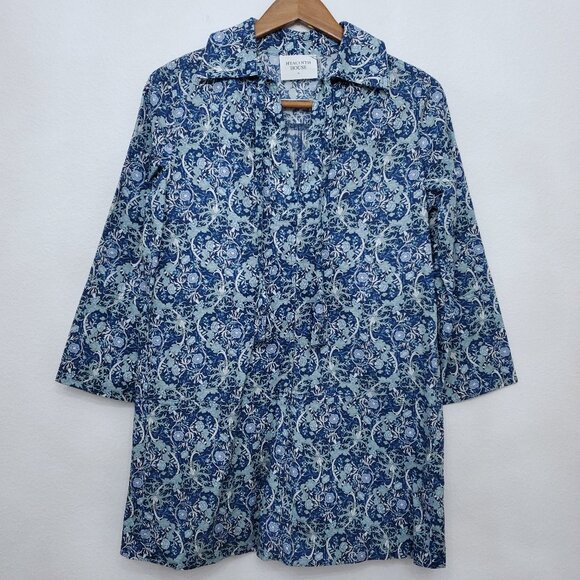 Hyacinth House Long Sleeve Blue Carrington Collared Mini Dress Size XS - Picture 5 of 16